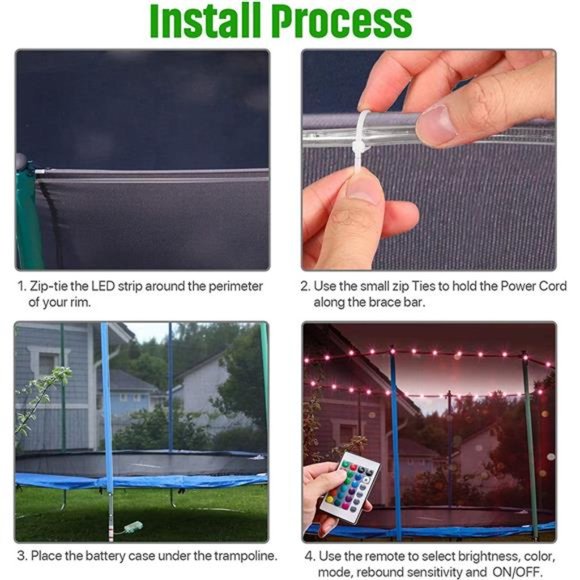 【Upgraded Large Volume Version】 LED Trampoline Lights，Remote Control Trampoline - Picture 7 of 7